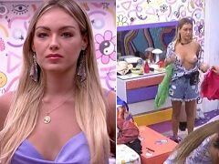 Bárbara do BBB 2022 pagando peitinho