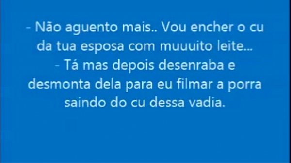 Fabíola esposa do Rogério dando o cu