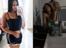 Mulher de cabelos escuros, com 25 anos, fudendo gostoso no banheiro e cavalgando no pau vazou na internet