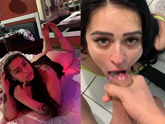 Camila Vegas fazendo um oral e sendo penetrada de quatro