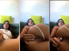 Bruninha mostrando tudo  exibindo seu bundão com plug anal