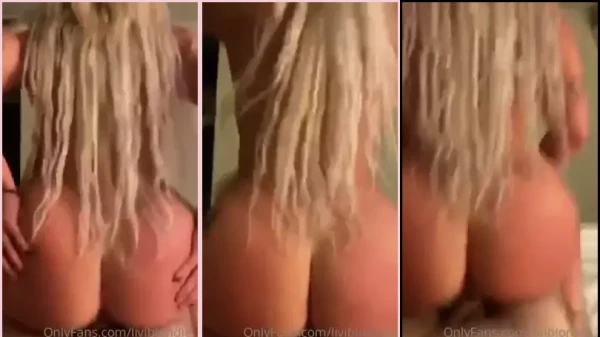 Livie Blonde sentando com vontade na piroca e soltando gemidos intensos