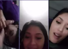 Amigas na transmissão ao vivo fudendo gostoso com um sortudo