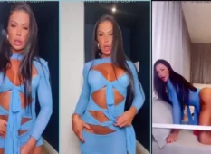 BBB25 flagra Gracyanne Barbosa em situação constrangedora com vestido transparente e acessório íntimo