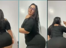 Joelinesousa997 exibindo sua grande e atraente bunda