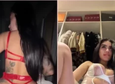 Mc Mirella dançando de forma sensual e provocativa, exibindo bucetinha do corpo