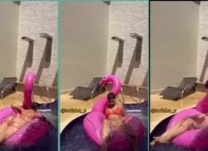 No vídeo do Xvideos, os caras estavam na piscina curtindo e exibindo o bundão sarado