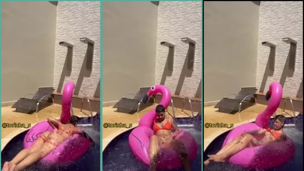 No vídeo do Xvideos, os caras estavam na piscina curtindo e exibindo o bundão sarado