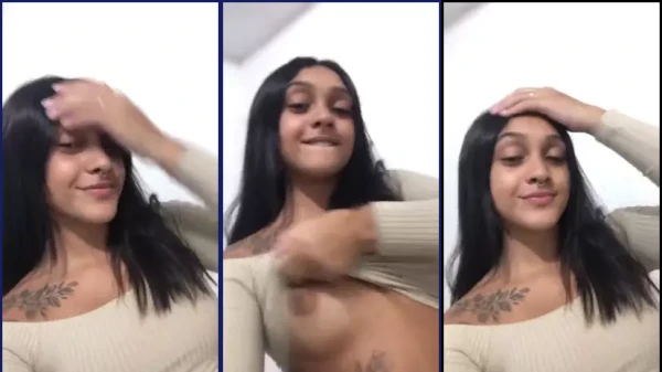 Novinha safadinha do Rio, Rafyndo021, exibindo seus belos peitos no Xvideos Carioca